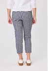 ARCHIE 7/8 CHECK PANT - navy/white
